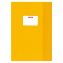 Herlitz Protège-cahier - A4 - En PP - Gaufré (raphia) - Jaune