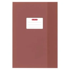 Herlitz Protège-cahier - A4 - En PP - Gaufré (raphia) - Marron