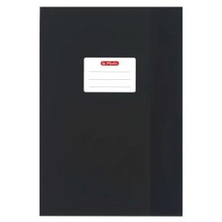 Herlitz Protège-cahier - A4 - En PP - Gaufré (raphia) - Noir