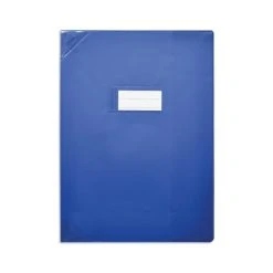 CLAIREFONTAINE Protège-cahiers 24X32 Bleu Opaque CALLIGRAPHE